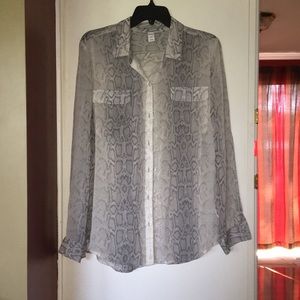 Snake Print Button Up